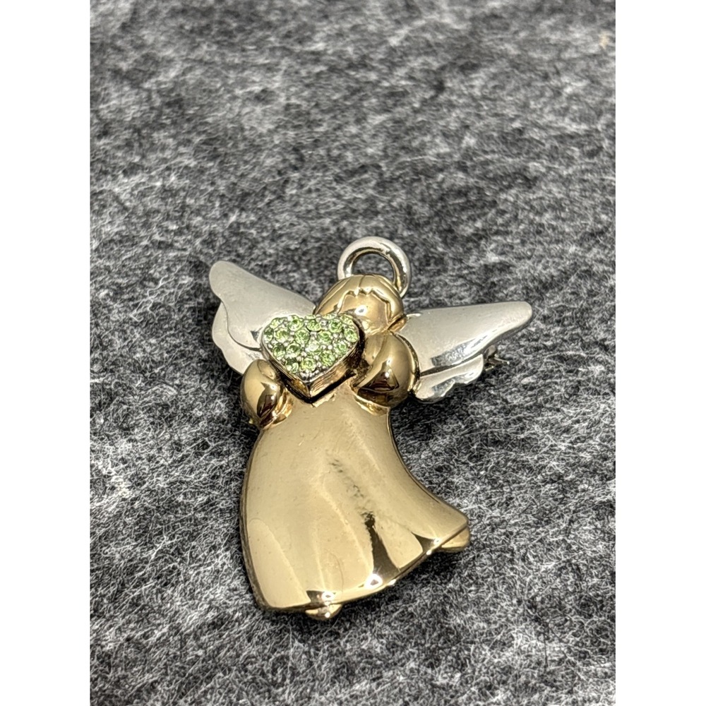 Liz Claiborne (LC) Two Tone Angel Brooch & Gigi Gold Tone Lapel Pin Vintage - Picture 4 of 14